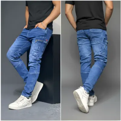 Stylish & Premium 6 Pocket Denim Cargo Pant