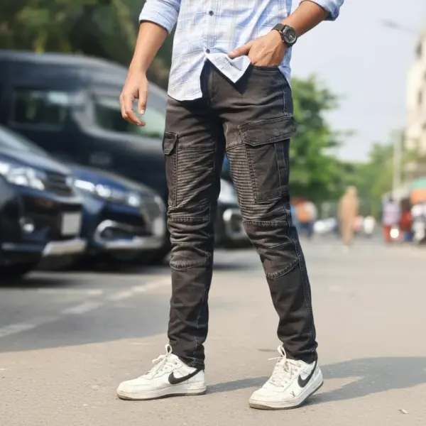 Stylish & Premium 6 Pocket Denim Cargo Pant