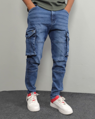 Stylish & Premium 6 Pocket Denim Cargo Pant