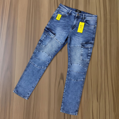 Stylish & Premium 6 Pocket Denim Cargo Pant